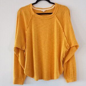 PILCRO (ANTHROPOLOGIE) sunshine yellow long sleeve top